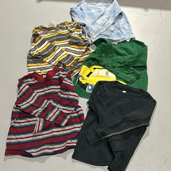 Lot 5 long sleeved toddler boy cotton play shirts - Picture 1 of 11